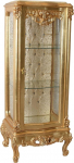 Palazzo BAR126 Antiikne vitriinkapp T&auml;ispuidust klaasist vitriinkapp rokokookabinet (A - kuldne)