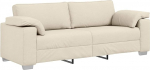 Modernes 3-Sitzer diivan Beige, 219x80x82 cm, Leinenmischgewebe, atmungsaktiv, mit Breiten Armlehnen, robuste Metall-Sperrholz-Konstruktion f&uuml;r Wohnzimmer
