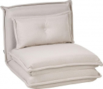 Beliani diivanvoodi kangas Cream White 1 inimene kokkuklapitav magamistool magamisfunktsioon Dentsid
