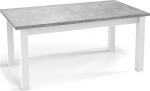 WFL GROUP Modernne piklik pikendatud s&ouml;&ouml;gilaud - Ruumis&auml;&auml;stlik - Valged puidust jalad - 160 kuni 200 cm - Valmistatud ELis - 160 x 80 cm - Hall betoon