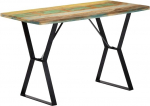 vidaXL s&ouml;&ouml;gilaud k&ouml;&ouml;gilaud puidust laud t&auml;ispuidust s&ouml;&ouml;gilaud s&ouml;&ouml;gilaud s&ouml;&ouml;gituba k&ouml;&ouml;k 120 x 60 x 76 cm taaskasutatud t&auml;ispuidust rauast