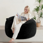 WSOFRLAC Bean Bag tool, Pehme Bean Bags t&auml;iskasvanutele, hiiglaslik Bean Bag t&auml;idetud m&auml;luvahuga, pestava kattega, pluusne diivan tasku k&auml;epidemega, t&otilde;mblukuga, elutuppa, magamistuppa, magamistuppa