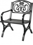 Relaxdays aiatool k&auml;etoega Extra lai metallist aiatool Antiik Vintage 85,5 x 60 x 56 cm must