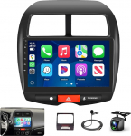 Podofo Carplay autoraadio Mitsubishi ASX 2010-2016/Peugeot 4008 2012/Citroen C4 2007-2013, 10,1-tolline puuteekraan 2+64G traadita Carplay Android auto, Bluetooth/peeglilink/GPS/WiFi/FM + tagurdamine