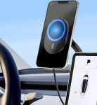 GALVANOX mobiiltelefoni hoidik Tesla Model 3 / Model Y jaoks - magnetiline autokinnitus juhtmevaba laadimisega (&uuml;hildub MagSafe'iga)