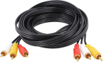hankimise kaart Triple RCA Phono Male to Male M/M Audio Video AV TV kaabel Must 4.5m