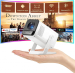 [Mini Beamer & Offizielle Lizenzierte App] XuanPad White Smart Beamer 4K Unterst&uuml;tzung 22000 Lumen mit WiFi und Bluetooth, Tragbarer Native 1080P Outdoor Projektor mit 360&deg; St&auml;nder