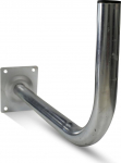 DOJA Barcelona Wall SAT Bracket Pack 1 L-kujuline seinaantenni posti l&auml;bim&otilde;&otilde;t 38 mm 50 x 24 cm terasest TV antenni klamber Paraboolsed tarvikud TV seinale paigaldamiseks L-kujuline v&auml;li-TV antenn