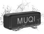MUQI Bluetooth-k&otilde;lar, IPX7 veekindel muusikakast, traadita kastid, 10 W stereoheli intensiivne bass, 24 tundi m&auml;nguaega, sisseehitatud mikrofon, kaasaskantav kast koju, &otilde;ue (must)