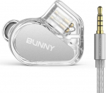 TANCHJIM Bunny Gaming k&otilde;rvaklapid &uuml;he d&uuml;naamilise kahekambrilise juhiga, 1DD 0.78-2Pin IEM bassiv&otilde;imendusega, algtaseme HiFi k&otilde;rvaklapid mikrofoniga - 3.5mm