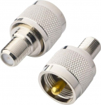 Boobrie 2 Pack UHF to F Connector F Female to UHF Male PL259 koaksiaalpistiku adapter TV Antenni LAN traadita WiFi raadio v&auml;lisantennile SO239