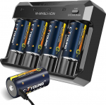 C aku laetav 4 aku C aku 1,5 volti USB liitium 5500 mWh koos universaalse akulaadijaga Akud k&otilde;ikidele patareidele AA AAA C D