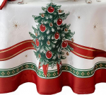 Elrene Home Fashions Villeroy & Boch Toy's Delight j&otilde;ululaudlina, kortsuvaba, p&uuml;hade lauakaunistus, 60 x 84 tolli, ovaalne, mitmev&auml;rviline.