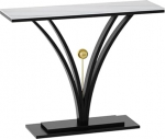 Konsolen-Sofatische, dekorativer Flurtisch, Eingangstisch, Konsolentisch, moderner Akzenttisch, schmale Konsole, Sofa, Beistelltisch, f&uuml;r Wohnzimmer, Flur, Foyer, Eingang (Schwarz A, 80 cm)
