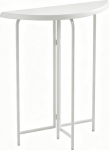 Halbmond Console Table, Konsolentisch Holz, Design mit Metallischen Tischbeinen f&uuml;r Vorhalle und Wohnzimmer(White,80x25x90cm/32x10x35in)