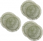 SHOWERORO Pack of 6 Hessian Tassel Placemats Punutud kohtade matid Punutud teekannu matt &uuml;mmargune punutud laua jaoks Isoleeritud teekannu matid laudade matid