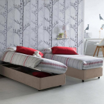 Talamo Italia - Melissa &uuml;heinimesevoodi, 100% Made in Italy, k&uuml;lgmised avad, sobib madratsile 80 x 190 cm, Taupepruun