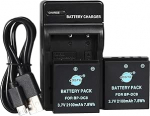 DSTE BP-DC8 Li-ion aku (2-pakk) ja Micro USB laadija komplekt, mis &uuml;hildub Leica BP-DC08 X-Vario Mini-M X-typ113 X1 X2 kaameraga.