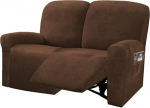 Ultimate Decor Love Seat Slipcover 6 t&uuml;kki Velvet Stretch Diivan Cover Love Seat Cover paks pehme pestav Love Seat Slipcovers (&scaron;okolaad)