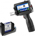 Handheld Inkjet Printer 12.7 mm, E15 Portable Handheld Inkjet Printer Gun 4.3 Inch LED Touch Screen, for Text Logo Date Batch Number QR Barcode Printing on Any Surface