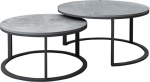 Nesting Coffee Table 2 Piece Set Round Coffee Table Modern Round Table Living Room Decoration Table with Lockers Modern Accent Table End Table Clear (Color : A) (A)