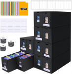 Trading Card Box for 11000+ Cards, Top Loaders Box for 2000+ 3 x 4 Inch 35PT Toploaders, Trading Card Storage Box for Commander Display, Card Deck Box with 72 Card Separators, Card Box for TCG, MTG, PTCG