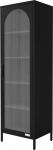 ML-Design vitriinkapp 45 x 145 x 35 cm, must, kitsas vitriinkapp 5 riiuli ja 1 uksega, metallist kapp terasest, k&ouml;&ouml;gikapp, arhiivikapp, kontorikapp, k&otilde;rge kabinet.