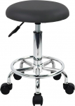 WKWKER Ergonoomiline rulltooli PU nahast ratastel p&ouml;&ouml;ratav k&otilde;rguse reguleeritav tool k&ouml;&ouml;gi disainisalongi laboratooriumi massaažitoolile (hall)