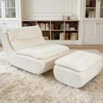 Suur Bean Bag diivan koos tugitooliga, p&otilde;randale m&otilde;eldud diivan t&auml;iskasvanutele ja lastele, t&auml;idetud m&auml;luvahuga, Casual Lounge Chair magamistuppa ja elutuppa, beež