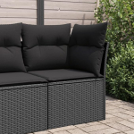 Homgoday Garden Corner diivan must padjaga Poly Rattan diivanid v&auml;ljas diivan diivan aed diivan elutuba Patio v&auml;ljas m&ouml;&ouml;bel j