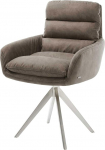DELIFE Abelia-Flex polsterdatud tool k&auml;etugedega Ristraam nurgaga roostevabast terasest mikrokiud Taupe Vintage
