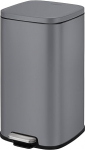 Fackelmann LONDON Pedal Bin 6L - stiilne disain tumehallis, pehmendusega kaane ja s&otilde;rmej&auml;lgedeta pinnaga, umbes 20 x 26 x 29 cm.
