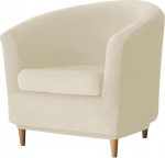 Tub Club Chair Covers, tugitooli kate, elastne Velvet Club Chair, eemaldatav, pestav, Stretch Arm Chair Cover, m&ouml;&ouml;bli kaitsja baarilettidele (beež, 2 tk)