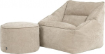 Icon Natalia Bean Bag tool koos tugitooliga t&auml;iskasvanutele, beež, kohev &scaron;enillkangas, hiiglaslik kott koos t&auml;idisega, Bean Bag tool, mugav tool elutuppa, lounge'i, magamistuppa, kontorisse.