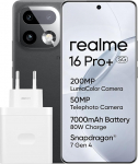 realme 16 Pro+ 5G nutitelefon AI-ga, 8+256 GB, LumaColor 200 MP p&otilde;hikaamera, 6,8-tolline 144 Hz k&otilde;ver AMOLED-ekraan, Snapdragon&reg; 7 Gen 4, 7000 mAh aku, 80W SuperVOOC, IP69K, Hall