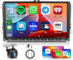 Hodozzy 6G+128G 8-tuumaline Android autoraadio VW Passat B6 Golf 5/6 Touran T5 Tiguan Polo Jetta Seat Skoda koos Bluetooth GPS 9-tollise puuteekraaniga koos traadita Carplay Android Car WiFi Canbus DSP RDS-ga