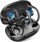 Bluetooth 5.4 Kopfh&ouml;rer Sport, 2026 Neu 6D Stereo In Ear Kopfh&ouml;rer Kabellos Bluetooth mit 4 ENC Mic/50H m&uuml;rasummutusega k&otilde;rvaklapid, Over-Ear Sportkopfh&ouml;rer mit Ohrhaken, IP7 Wasserdicht Ohrh&ouml;rer