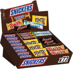 &Scaron;okolaaditahvlite karp - Snickers, Mars, Twix, M&M's, Bounty ja Snickers Creamy Peanut Butter - Bulk Chocolate Candy Party Mix J&otilde;ulukommi &scaron;okolaaditahvel koos 72 tahvliga