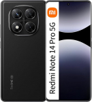 Xiaomi Redmi Note 14 Pro 5G 12GB RAM + 512G ROM nutitelefon 6.67 tolli 120Hz 200MP 5110mAh 45W aku, must (koos laadijaga)