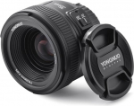 YONGNUO YN35 35 mm F2.0 Wide Angle Lens Large Aperture Automatic Manual Focus AF MF for Nikon DSLR Cameras + WINGONEER Flash Diffuser