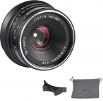 7artisans 25mm F1.8 manuaalse fookusega objektiiv Sony Emount kaameratele nagu A7 A7II A7R A7RII A7S A7SII A6500 A6300 A6000 A5100 A5000 EX-3 NEX-3N NEX-3R NEX-F3K NEX-5 NEX-5N - must