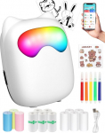 yerfkan Mini Smartphone Printer with 13 Rolls Printing Paper Mini Printer, M7