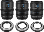 SIRUI VP-1 Vision Prime 1 T1.4 Vollformat-Cine-Objektivset, 24 mm, 35 mm, 50 mm Kinoobjektiv mit manuellem Fokus und vorinstalliertem E-Mount, austauschbaren RF/Z/L-Mounts (Schwarz)