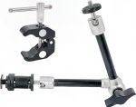 11" Magic Arm Clamp Mount koos Super Clamp Arm'iga 1/4" ja 3/8" keermega kruvidega ja 360&deg; kuulipeadega monitorile, v&auml;lgule, LED-valgusele, mikrofonile, kaamerapuurile, tegevuskaamerale, GoPro'le