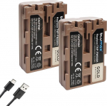Blumax aku &uuml;hildub Sony NP-FM500H 2600mAh NP-FM500 NP-FM55H USB Type-C laadimisportiga Sony Alpha 77 99 II A77 A99 II DSLR A900 Pack of 2