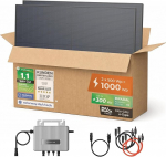 Solarway 1000Wp / 800W r&otilde;duelektrijaama komplektne pistikupesa - uusim EcoFlow Stream 800 W inverter - p&auml;ikeses&uuml;steemi komplekt - 500W Bifacial Black Solar Modules & EcoFlow & Accessories