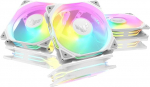 ASUS TUF Gaming TR120 ARGB Reverse Blade White 3-in-1 korpuseventilaatorite pakett (120 mm PWM PC ventilaator, 2000 RPM, 2,75 mm H2O, 76,3 CFM &otilde;huvool, 16 individuaalselt adresseeritavat RGB valgusdioodi, valge)
