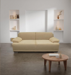 DOMO. collection Telos Box Spring Diivan / 2-kohaline diivan Box Springiga / ajatu diivan laiade k&auml;etugedega / 186 x 96 x 80 cm / V&auml;rv: beež