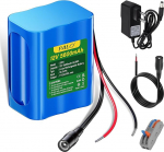 12 V 5600 mAh liitiumioonaku koos laadija ja &uuml;hendusliiniga raadiole, kaameratele, videokaameratele, elektroonilisele orelile, DIY-lugemislampidele, teleskoopidele, sonarile, signaalit&ouml;&ouml;riistale.