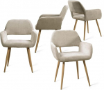 MEUBLE COSY S&ouml;&ouml;gitoatoolide komplekt 4 k&ouml;&ouml;gitooli Polsterdatud toolid k&auml;etoedega Kangast elutoa tool metallist jalad